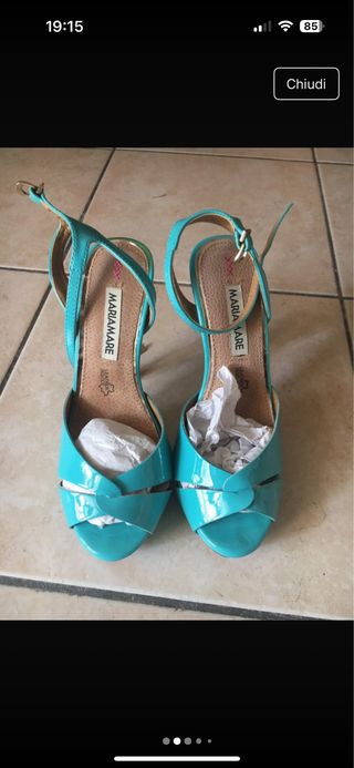 Sandali MariamAre turquoise tacco 12