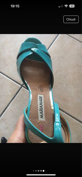 Sandali MariamAre turquoise tacco 12