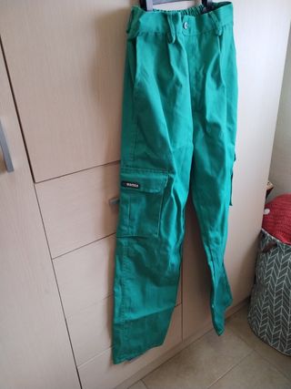 Pantalones trabajo verdes talla M