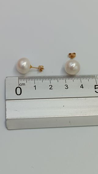 Pendientes de oro de 18kt y perla.