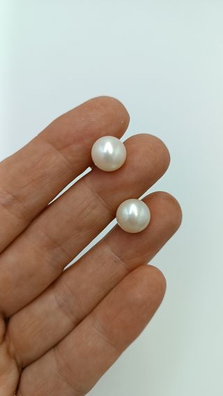 Pendientes de oro de 18kt y perla.