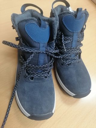 Botas trekking niño, grises azuladas