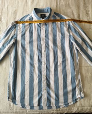 Camisa H&M rayas azul-blanca M