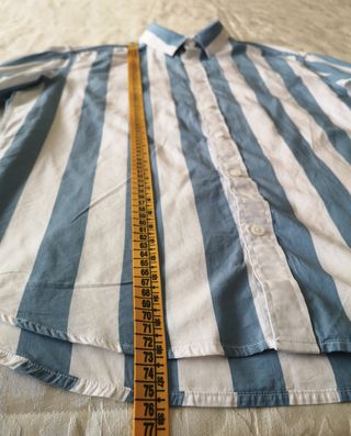Camisa H&M rayas azul-blanca M