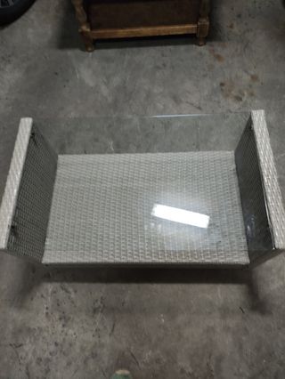 Mesas centro - Madera, mimbre y cristal