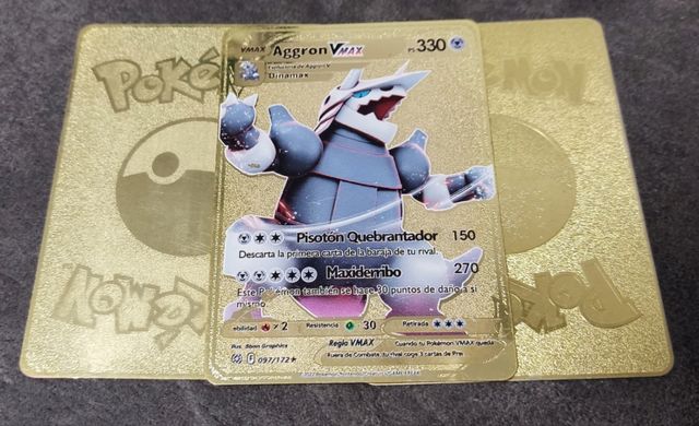 Lote 3 Cartas Pokémon Doradas Metalizadas