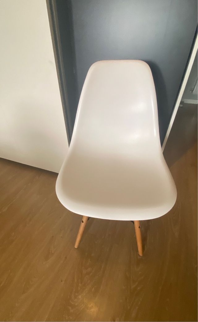 4 sillas estilo nórdico blanco-madera