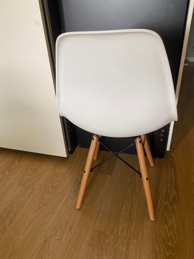 4 sillas estilo nórdico blanco-madera