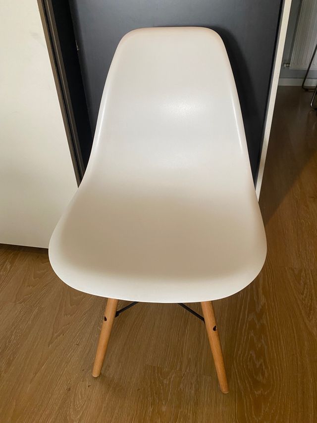 4 sillas estilo nórdico blanco-madera