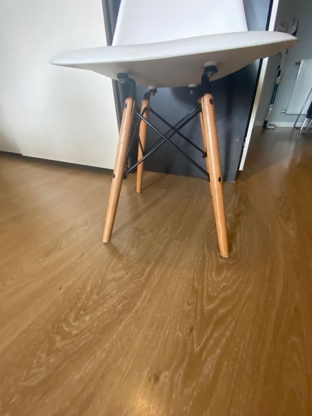 4 sillas estilo nórdico blanco-madera