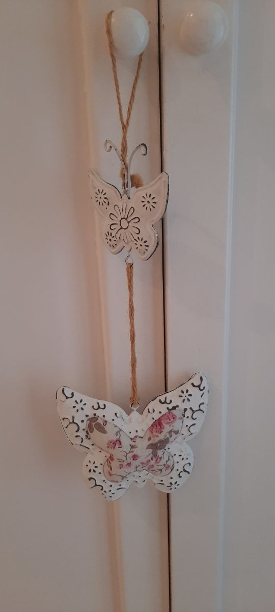 Adornos colgantes: flores & mariposas