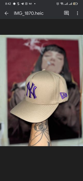 Gorras New Era beige/negro