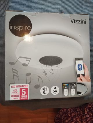 Lámpara LED Vizzini con altavoz Bluetooth