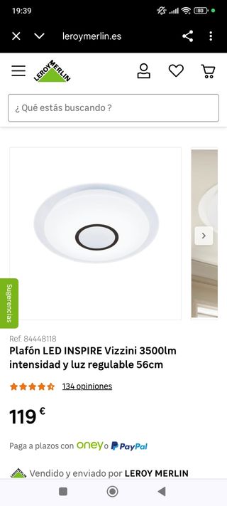 Lámpara LED Vizzini con altavoz Bluetooth
