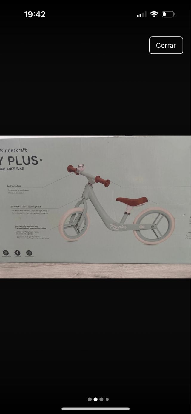 Bicicleta sin pedales FLY PLUS Kinderkraft