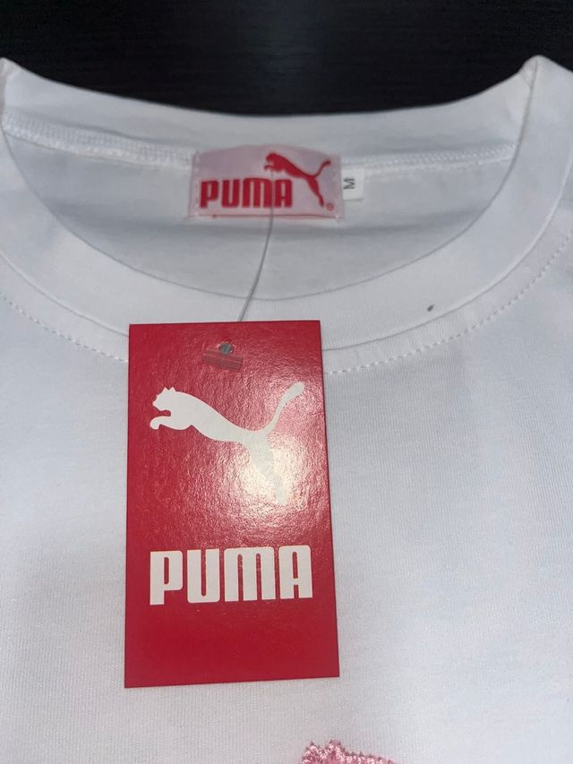 Conjunto Puma rosa y blanco talla m