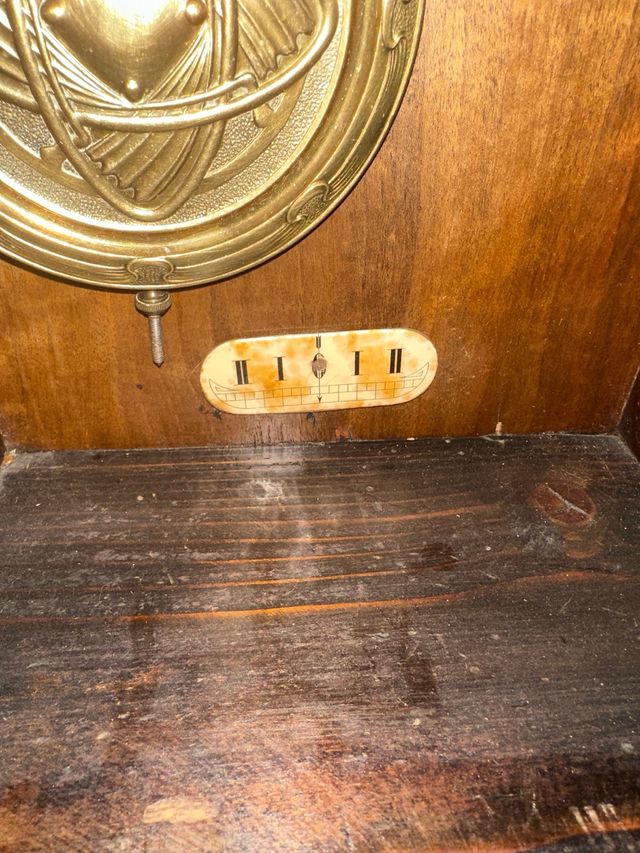 Reloj Pared Antiguo Madera Junghans