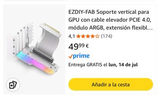 EZDIY-FAB Soporte Vertical GPU PCIe grafica 