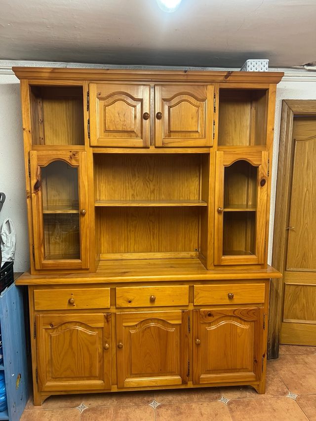 Armario madera pino macizo - Vitrina