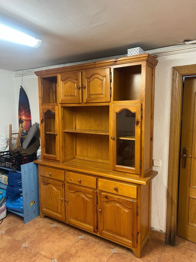 Armario madera pino macizo - Vitrina