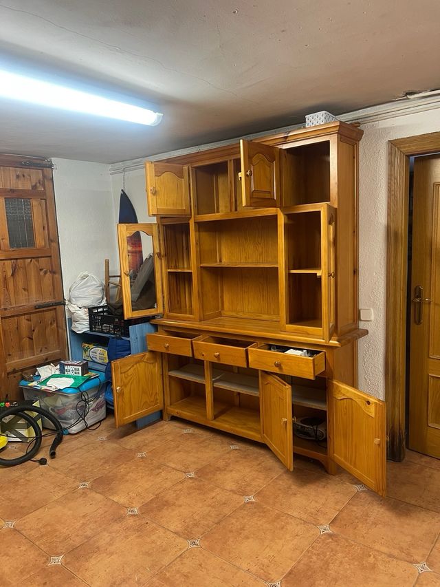 Armario madera pino macizo - Vitrina