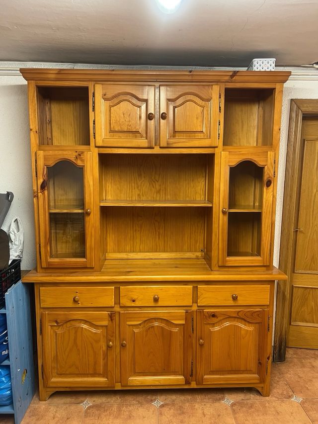 Armario madera pino macizo - Vitrina