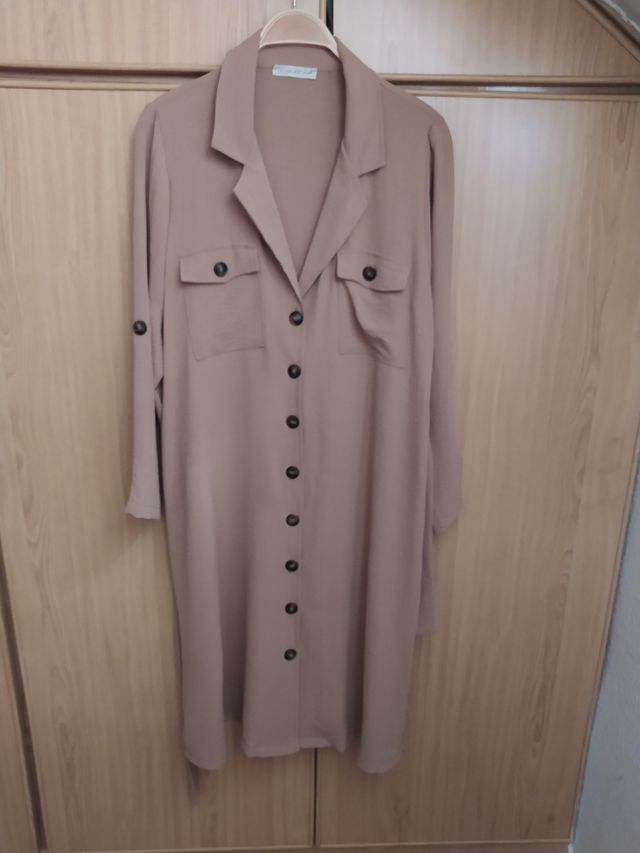 Vestido camisero beige - Parka