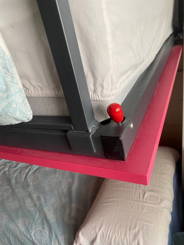 Litera abatible Mobel6000 90x190/200- Rosa y Verde