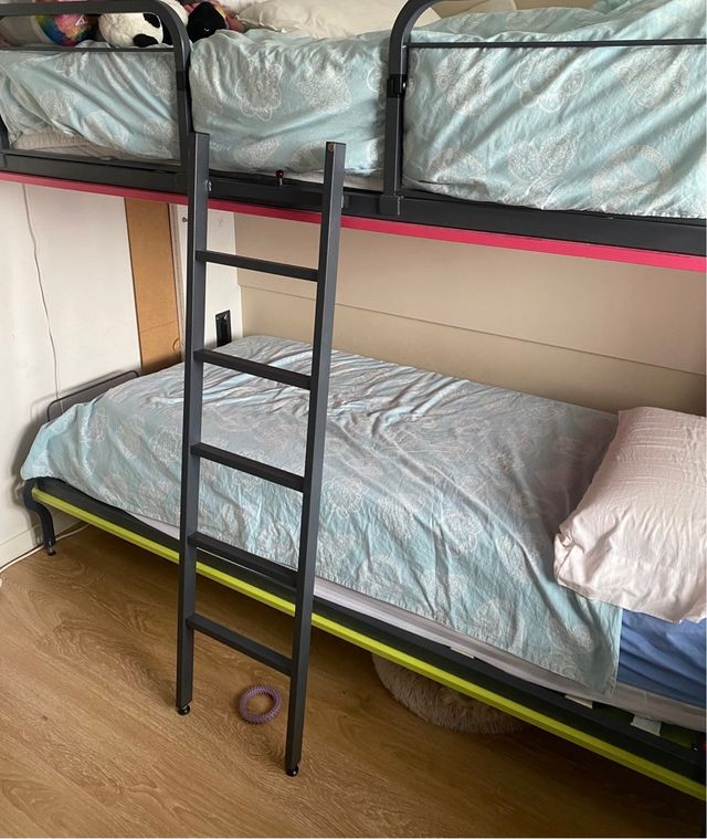 Litera abatible Mobel6000 90x190/200- Rosa y Verde