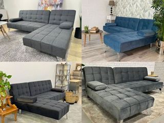 Sofá cama chaiselongue - 3 colores - Nuevo