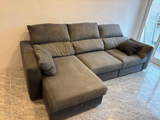 Sofá chaiselongue IKEA ESKILSTUNA gris