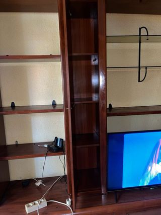 Armario salón madera - 5 piezas mas estantes