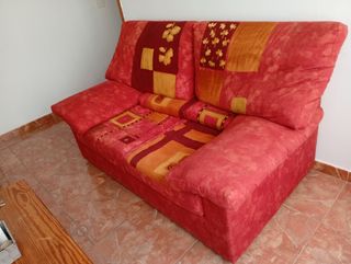 Sofá cama rojo - 2 plazas