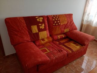 Sofá cama rojo - 2 plazas