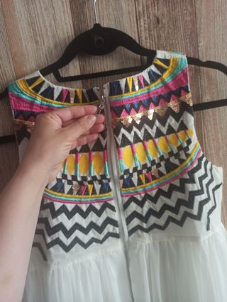 Vestido blanco étnico