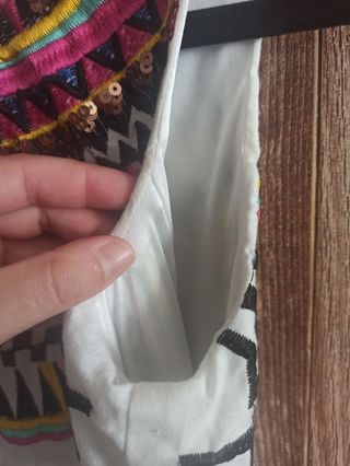 Vestido blanco étnico