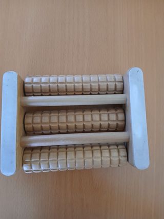 Massaggia piedi legno 3 rulli
