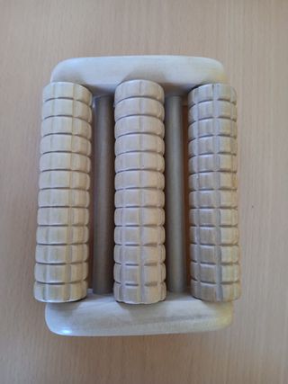 Massaggia piedi legno 3 rulli