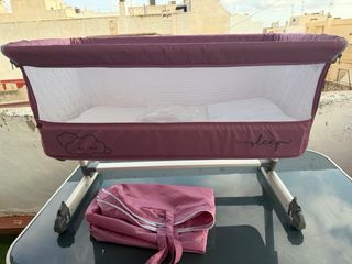 Cuna colecho Asalvo Baby rosa.