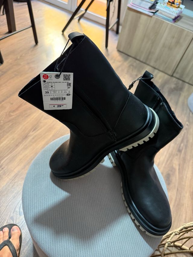 Botas Zara mujer negras - talla 39