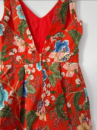 Vestido Naf Naf floral vermelho