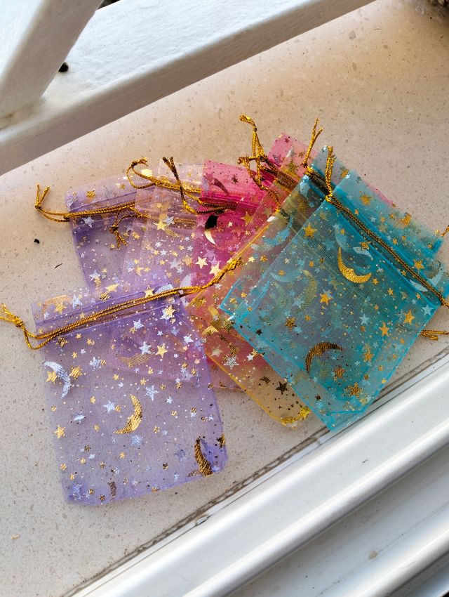 10 Bolsitas Regalo Luna Estrellas