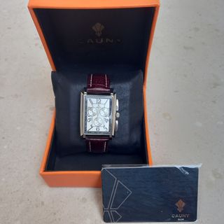 Reloj Cauny marrón y plata