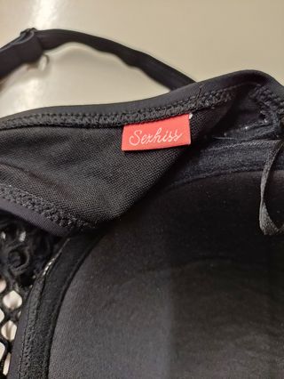 Costume intero nero a rete