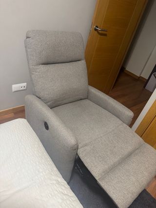 Sofá Relax Reclinable Eléctrico Gris