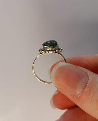 Anillo de labradorita en plata de Ley