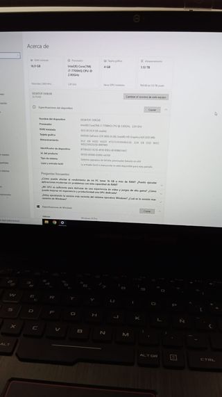 Portátil ASUS ROG GL753VD i7 7ª Gen - GTX