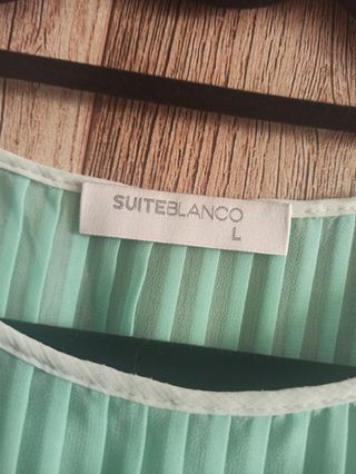 Vestido SuiteBlanco verde mint L