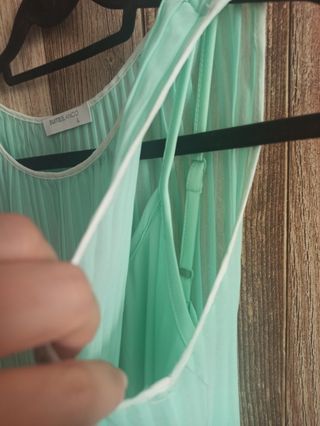 Vestido SuiteBlanco verde mint L