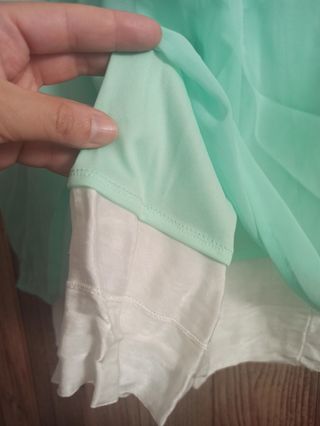 Vestido SuiteBlanco verde mint L